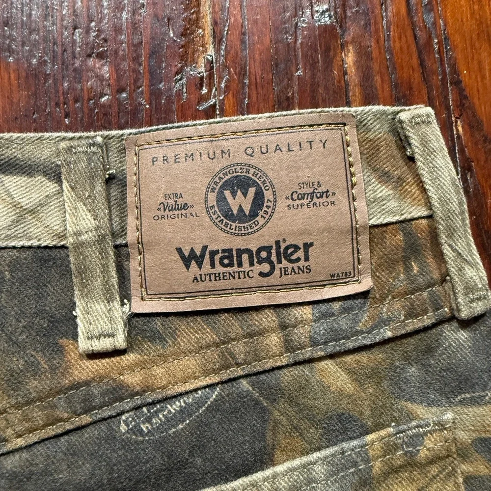 Vintage Wrangler Pants Mens 36x32 Real Tree Camo Double Knee Hunting Baggy - Picture 4 of 12